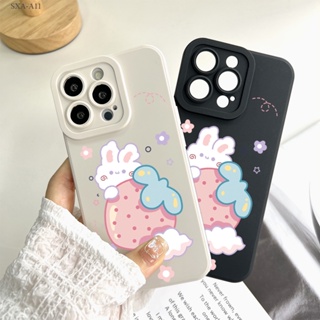 Samsung Galaxy A11 A12 A13 A23 A32 A51 A71 A52 A52S A50 A50S A30S A53 4G 5G เคสซัมซุง สำหรับ Cartoon White Rabbit