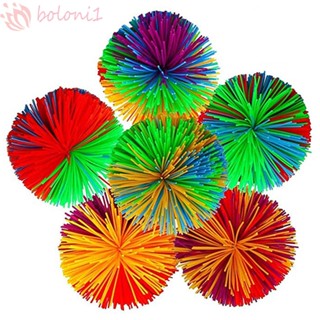 [COD] ลูกบอลยืดหยุ่น สีรุ้ง บรรเทาความเครียด ขนาด 6 ซม. 9 ซม. สําหรับเด็ก