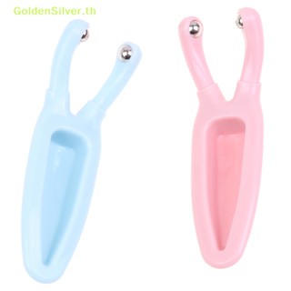 Goldensilver ลูกกลิ้งนวดจมูก ขอบเรียบ สีเงิน สําหรับร้านเสริมสวย 1 ชิ้น