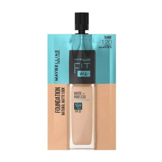 (1ซอง) MAYBELLINE Fit Me Foundation Matte รองพื้น ฟิตมี เนื้อแมทท์ +พอร์เลส ฟาวเดชั่น เมเบลลีน 5มล.