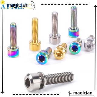 Magic TC4 สกรูไทเทเนียม M5 16 มม. 18 มม. 20 มม. พร้อมแหวนรอง หลากสี สําหรับจักรยานเสือภูเขา