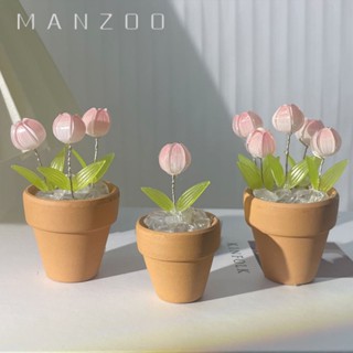 【Manzoo】โคมไฟตั้งโต๊ะ ลายดอกทิวลิป DIY สําหรับของขวัญวันแม่