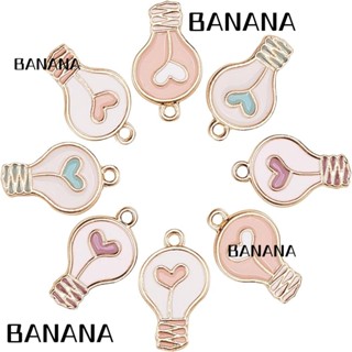 Banana1 จี้โลหะอัลลอย รูปหัวใจ สีทอง ขนาดเล็ก 9*17 มม. ทนทาน 40 ชิ้น