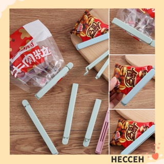 HECCEH แคลมป์พลาสติก ใช้ซ้ําได้ สีแคนดี้ สําหรับซีลถุงขนมขบเคี้ยว 5 ชิ้น