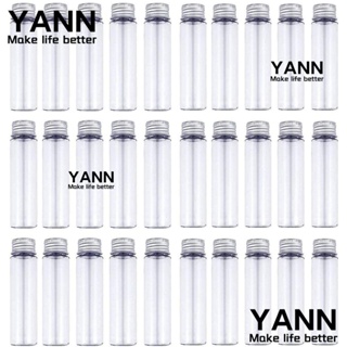 Yann1 หลอดทดลองวิทยาศาสตร์ แบบแก้ว 28×108 มม. 50 มล. พร้อมฝาปิดสกรู สีแคนดี้ใส 30 ชิ้น