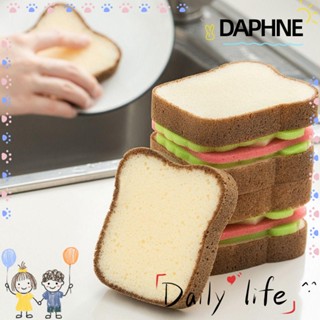 DAPHNE ผ้าเช็ดจาน แบบแซนวิช อุปกรณ์ครัว แปรงอาบน้ํา ฟองน้ําล้างทําความสะอาดได้