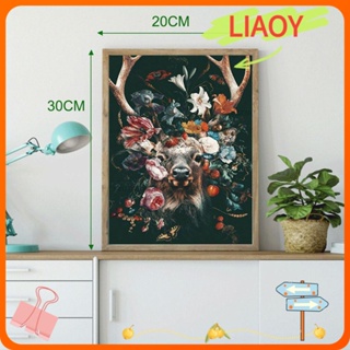 Liaoy ชุดงานปักครอสติชเม็ดบีด ทรงเพชร 5D DIY สําหรับตกแต่งบ้าน