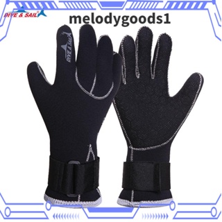 Melodygoods1 ถุงมือดําน้ํา ผ้านีโอพรีน 3 มม. ให้ความอบอุ่น สําหรับเล่นกีฬาทางน้ํา ว่ายน้ํา