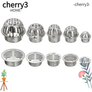 Cherry3 ฝาครอบท่อระบายน้ํา สเตนเลส ป้องกันฝน สําหรับหลังคารถยนต์