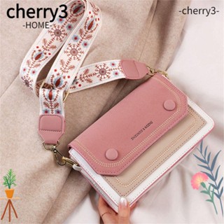 CHERRY3 กระเป๋าถือ กระเป๋าสะพายไหล่ หนัง PU ทรงสี่เหลี่ยม อเนกประสงค์ สําหรับสตรี