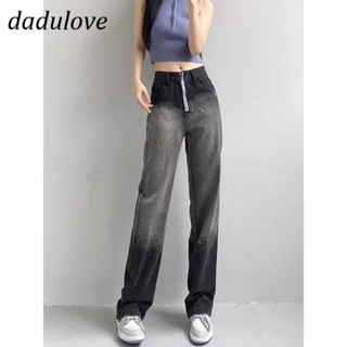 DaDulove💕 New American Ins High Street Thin Gradient Jeans Niche High Waist Wide Leg Pants Large Size Trousers