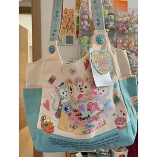 ใหม่ กระเป๋าถือ กระเป๋าสะพายไหล่ ผ้าแคนวาส ลาย duffy Bear Tote duffy Star Dailu Little Sea Turtle น่ารัก