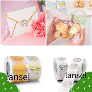 LANSEL สติกเกอร์ฉลาก Merry Christmas มีกาวในตัว สําหรับตกแต่งเค้กคริสต์มาส DIY