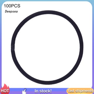 Dpa ยางรัดผมหางม้า แบบหนา สีดํา 100 ชิ้น