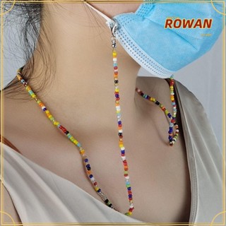 Rowans สายคล้องแว่นตา 1 ชิ้น พร้อมบักเกิลซิลิโคน 2 ชิ้น สไตล์วินเทจ กันลื่น สําหรับผู้หญิง และผู้ชาย