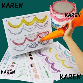 Karen แม่พิมพ์กระดาษ สําหรับทําเบเกอรี่ เนย ครีม DIY