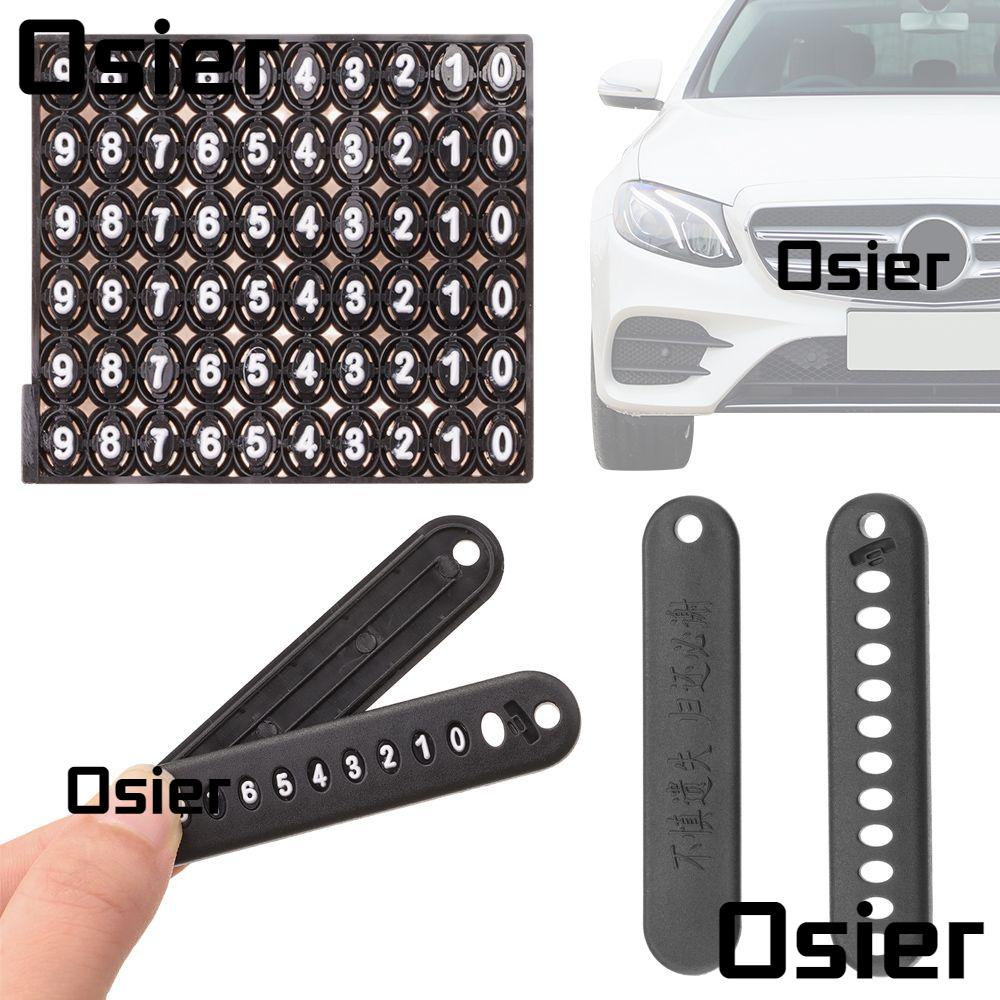 Osier พวงกุญแจรถยนต์ป้องกันการสูญหายพร้อมจี้หมายเลขโทรศัพท์มือถือ