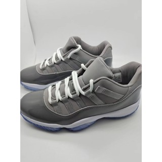 Air Jordan 11 Retro Low AJ11 รองเท้าบาสเก็ตบอล 505835-003 เสื้อท็อป สีเทา k