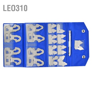 Leo310 เกจวัดรัศมีสแตนเลส 17 ชิ้นตั้งเกจวัดเศษส่วน 1/64-1/2 นิ้วพร้อมตัวยึด