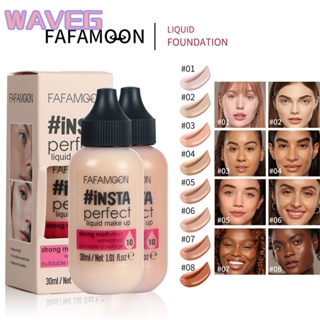 wave Fafamoon Liquid Foundation Tan Wheat Bronzer คอนซีลเลอร์ครีม Bb ช็อกโกแลต Dark Shade Black Make Up Oil Control Light Thin Moisturizing Moisturizing Skin Repairing คอนซีลเลอร์