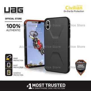 Uag เคสโทรศัพท์มือถือ ลายพลเรือน สีดํา สําหรับ iPhone XS MAX iPhone X XS XR