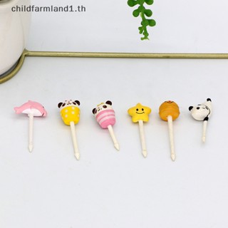 [childfarmland1] ส้อมจิ้มผลไม้ เบนโตะ คัพเค้ก ลายการ์ตูนสัตว์ คริสต์มาส ฮาโลวีน ขนาดเล็ก 10 ชิ้น [TH]