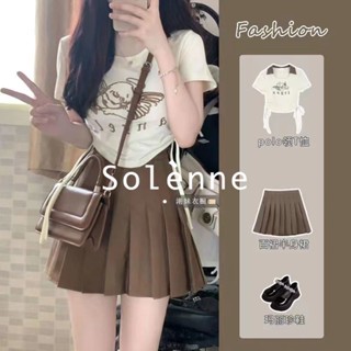 Solenne เสื้อครอป เสื้อยืดผู้หญิง ครอป baby tee สาวเรโทร 2023 NEW Style 072502