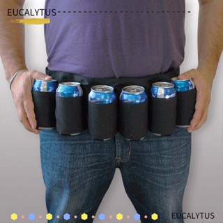Eutus กระเป๋าคาดเอว ใส่ขวดเบียร์ ปรับได้ แบบพกพา สําหรับปีนเขา 6 แพ็ค