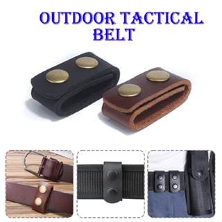 New 2pcs Real Leather Belt Keepers 1" Brass Snaps For Duty Belt &amp; Holster Belt