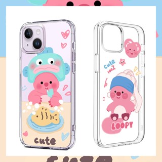 เคสโทรศัพท์มือถือแบบนิ่ม TPU ใส ลายการ์ตูน Pororo Loopy สําหรับ iPhone 14 Plus 11 12 13 Pro Max 13 Mini X XR Xs Max