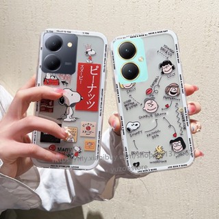 พร้อมส่ง เคสโทรศัพท์มือถือแบบนิ่ม กันกระแทก ลายการ์ตูน Charlie Snoopy สําหรับ VIVO Y78 5G เคส Phone Case