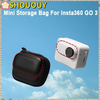 Shououy ใหม่ กระเป๋าเคสใส่กล้องแอคชั่น กันกระแทก ขนาดเล็ก แบบพกพา สําหรับ Insta360 GO 3