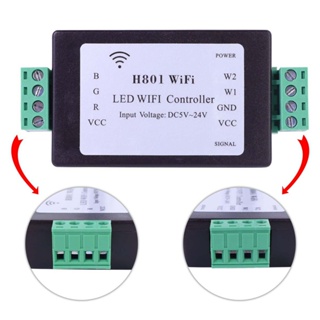 H801 RGBW WiFi Led ตัวควบคุม สําหรับ RGBW แถบไฟ Led อินพุต DC5-24V