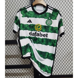 เสื้อยืด ลายทีมชาติฟุตบอล Celtic Home and Away 23/24 ชุดเหย้า สําหรับผู้ชาย