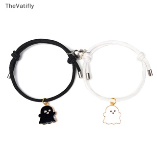 [TheVatifly] สร้อยข้อมือเชือกถัก แฮนด์เมด 1 คู่ / สร้อยข้อมือคู่ แม่เหล็ก ปรับได้ / ชุดเครื่องประดับคู่รัก ปาร์ตี้ / ของขวัญ [ที่ต้องการ]