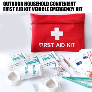Small Portable Bag Car First Aid Kit Emergency Organizer Pouch Survival