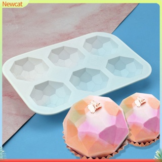 {Newcat} แม่พิมพ์ซิลิโคน 3D 6 ช่อง ไร้มลพิษ สําหรับตกแต่งเค้ก ช็อคโกแลต ขนมหวาน