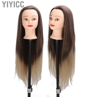 Yiyicc Hair Mannequin Head Training High Temperature Synthetic