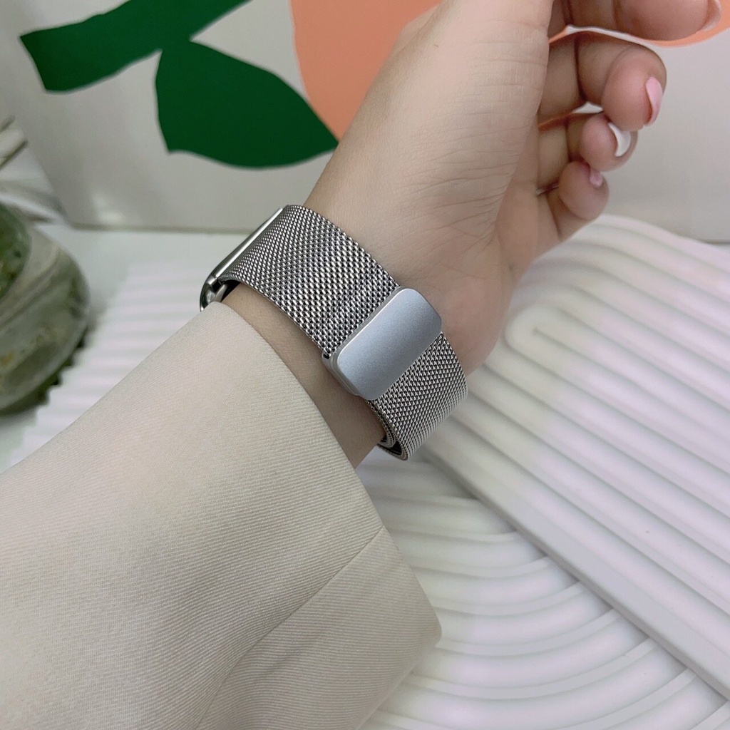 ใหม่ สายนาฬิกา สายเลสแม่เหล็กล็อค สำหรับ Smartwatch ขนาด 38/40/41mm 42/44/45/49mm