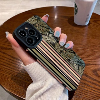 เคสโทรศัพท์มือถือ ลายใบไม้ สําหรับ Apple Iphone 11pro 14 13 12 6s 8plus promax