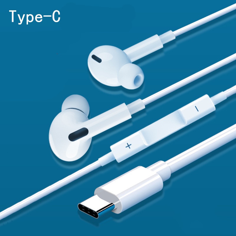 ชุดหูฟังอินเอียร์ แบบมีสาย Type-C สําหรับ iPhone 11 12 13 14 Plus XS MAX