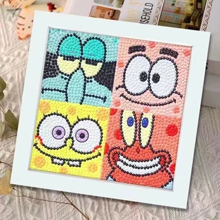 ภาพครอสติสคริสตัล ภาพวาดเพชร diamond painting DIY ภาพวาดเพชร/ภาพปักเพชร/ภาพวาดปักเพชร ภาพติดเพชรพร้อมกรอบรูป