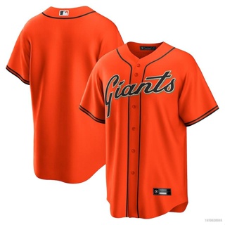 เสื้อคาร์ดิแกนเบสบอล พลัสไซซ์ HQ7 2023 MLB San Francisco Giants Orange Button-Down Jersey QH7