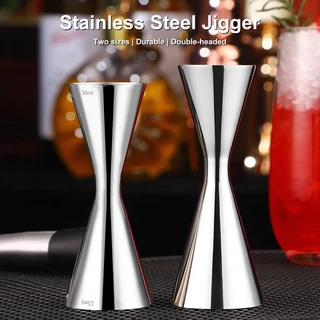 Jigger จิ๊กเก้อ สแตนเลส ขนาด 30/45ml, 30/60ml.และ ขนาด 1/2 oz.สีเงิน อย่างดี Cocktail Bar อุปกรณ์บาร์ Double Head