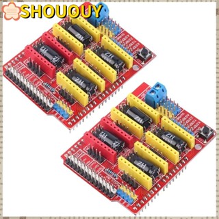 Shououy บอร์ดขยายไดรฟ์ CNC A4988 V3 สีแดง สําหรับเครื่องพิมพ์ Arduino CNC 2 ชิ้น