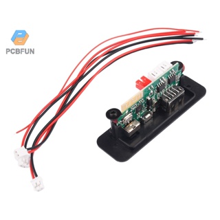 Pcbfun บอร์ดขยายเสียงพาวเวอร์ซัพพลาย Dc5v บลูทูธ 5.0 เครื่องเล่น Mp3 2 * 3w สําหรับรถยนต์