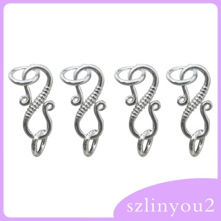 [szlinyou2] ตะขอเชื่อมต่อเครื่องประดับ รูปตัว S 12 มม. สําหรับสร้อยข้อมือ DIY 4 ชิ้น