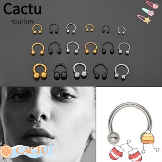 Cactu จิวเจาะหู จมูก จมูก ก้น สเตนเลส เครื่องประดับร่างกาย เกือกม้า สําหรับผู้หญิง ผู้ชาย