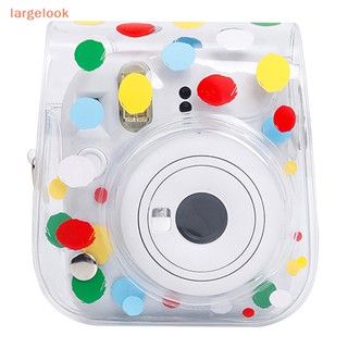 [largelook] เคสกระเป๋า PVC ลายจุด สําหรับกล้อง Instax Mini 12 11 1 ชิ้น