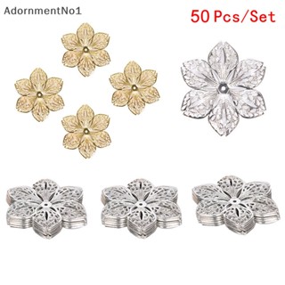 Adornmentno1 จี้รูปดอกไม้ สําหรับทําเครื่องประดับ DIY 50 ชิ้น ต่อชุด